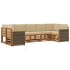 vidaXL Conjunto de sof&aacute;s de exterior 6 uds. Natural