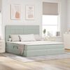 vidaXL Cama con almacenamiento y LED Gris Claro 160 x 200 cm