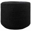 vidaXL Cuerda de algod&oacute;n 6 mm 25 m Negro 100% Algod&oacute;n