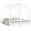 vidaXL Estructura de cama de ni&ntilde;os madera de pino blanco 2x(80x160) cm
