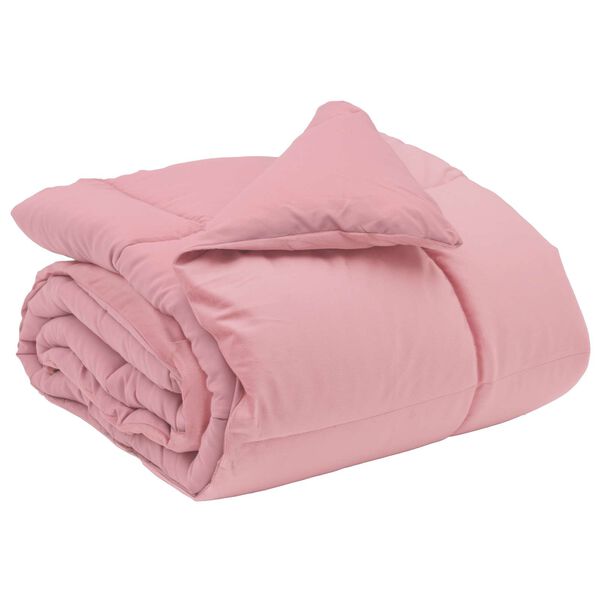 vidaXL Edred&oacute;n de Invierno Acolchado Rosa 200 x 220 cm Microfibra