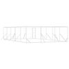 vidaXL Perrera de exterior acero galvanizado plateado 6x10x2 m