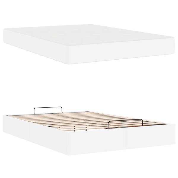 vidaXL Estructura de cama con colch&oacute;n con colch&oacute;n 2 pcs PVC