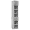 vidaXL Armario estrecho madera ingenier&iacute;a gris Sonoma 40x42,5x225 cm