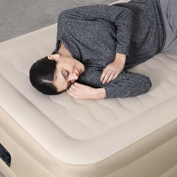 Bestway Cama hinchable Fortech con bomba eléctrica tamaño Twin Size