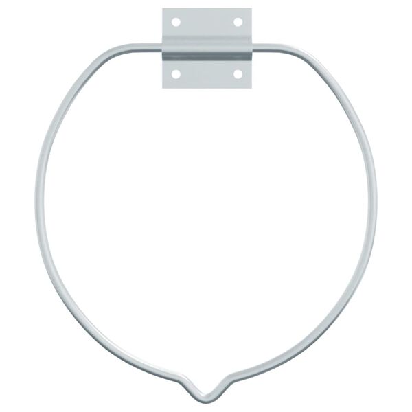 vidaXL Soporte de cubo montado en la pared de acero plateado