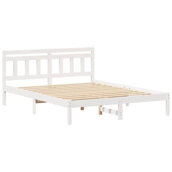 vidaXL Estructura de cama 140 x 200 cm Madera de pino macizo