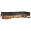 vidaXL Conjunto de sof&aacute;s de exterior 7 uds. Natural y Antracita