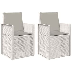 vidaXL Sillas de comedor de jard&iacute;n 2 uds. y Gris Claro PP