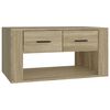 vidaXL Mesa de centro madera contrachapada roble Sonoma 80x50x40 cm