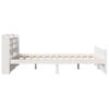 vidaXL Estructura de cama con cabecero sin colch&oacute;n blanco 140x190 cm