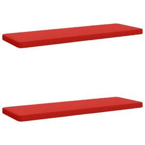 vidaXL Cojines para banco de 2 piezas VUGHT 2 uds. 100% Poli&eacute;ster Rojo