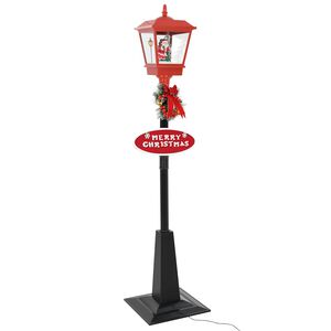 vidaXL Farola de Navidad con Pap&aacute; Noel y LED 180 cm