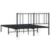 vidaXL Estructura cama sin colch&oacute;n con cabecero metal negro 120x190 cm