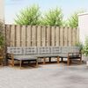 vidaXL Conjunto de sof&aacute;s de exterior 6 pcs Gris Natural y Claro