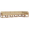 vidaXL Conjunto de sof&aacute;s de exterior con coj&iacute;n 6 pcs Natural y Beige
