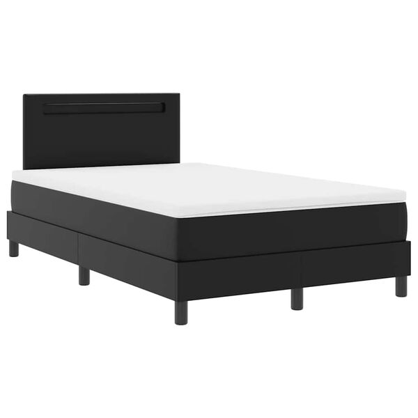 vidaXL Cama tipo Box Spring Negro 120 x 190 cm Cuero sint&eacute;tico