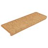 vidaXL Alfombrilla autoadhesiva escalera sisal 15uds sisal 65x21x4cm