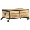 vidaXL Mesa de centro de madera maciza de mango 70x50x33 cm
