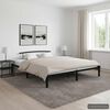 vidaXL Estructura de cama sin colch&oacute;n metal negro 180x200 cm