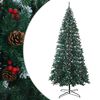 vidaXL &Aacute;rbol de Navidad artificial 400 cm PVC y Acero Verde y blanco
