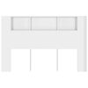 vidaXL Mueble cabecero blanco brillante 160x18,5x104,5 cm