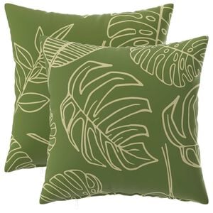 vidaXL Funda de almohada 2 pcs HEERLEN Dise&ntilde;o de Hojas 30 x 30 cm