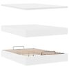 vidaXL Estructura cama otomana colch&oacute;n cuero sint&eacute;tico blanco