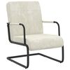 vidaXL Silla voladiza de terciopelo blanco crema