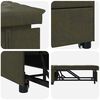 vidaXL Sof&aacute; cama Verde militar 194 x 67 x 82 cm Tela Huahua