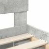 vidaXL Estructura de cama con cabecera Gris concreto 75 x 190 cm