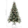 vidaXL &Aacute;rbol de Navidad con luces y pi&ntilde;as PVC PE verde y blanco 195 cm
