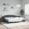 vidaXL Sof&aacute; cama nido terciopelo gris oscuro 90x190 cm
