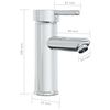 vidaXL Lavabo empotrado con grifo cer&aacute;mica blanco 81x39x18 cm
