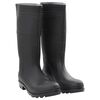 vidaXL Botas de agua negro n&uacute;mero 46 PVC