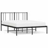 vidaXL Estructura cama sin colch&oacute;n con cabecero metal negro 150x200 cm