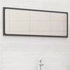 vidaXL Espejo de ba&ntilde;o madera contrachapada gris brillo 100x1,5x37 cm