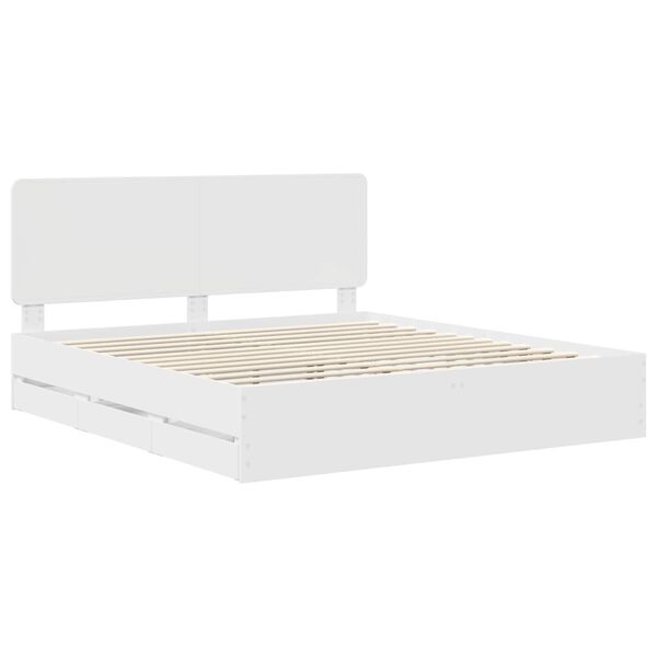vidaXL Estructura de cama con caj&oacute;n 200 x 200 cm Madera Ingenieril