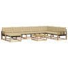 vidaXL Conjunto de sof&aacute;s de exterior 9 uds. y Beige