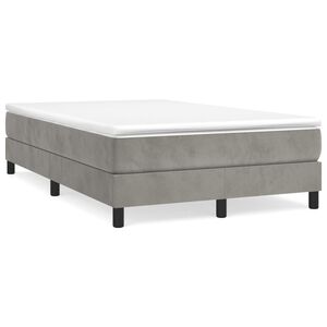vidaXL Estructura de cama con somier terciopelo gris claro 120x200 cm