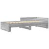 vidaXL Estructura de cama madera de ingenier&iacute;a gris Sonoma 75x190 cm