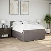vidaXL Cama box spring con colch&oacute;n tela gris taupe 160x200 cm