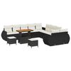 vidaXL Conjunto de sof&aacute;s de jard&iacute;n 13 uds. Negro rat&aacute;n sint&eacute;tico