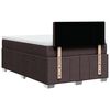 vidaXL Cama box spring con colch&oacute;n tela marr&oacute;n oscuro 120x190 cm