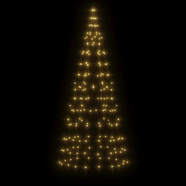 vidaXL &Aacute;rbol de Navidad en asta de bandera 200 LED blanco c&aacute;lido 180cm