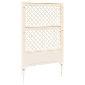 vidaXL Enrejado con pica Blanco 99 x 6 x 165 cm PP