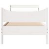 vidaXL Estructura de cama con cabecero madera pino blanco 90x190 cm