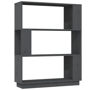 vidaXL Estanter&iacute;a/divisor de espacios madera pino gris 80x25x101 cm