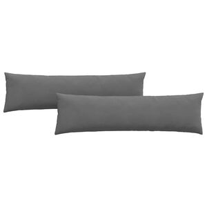vidaXL Cojines de sof&aacute; 2 pcs Gris oscuro 145 x 40 cm tela
