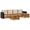 vidaXL Conjunto de sof&aacute;s de exterior 6 pcs Natural